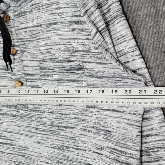 Beautiful Giant Hoodie Mens Large Heather Black Gray Pullover Sweatshirt - Picture 4 of 12